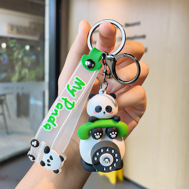 Wholesale Cute Panda Silicone Keychain